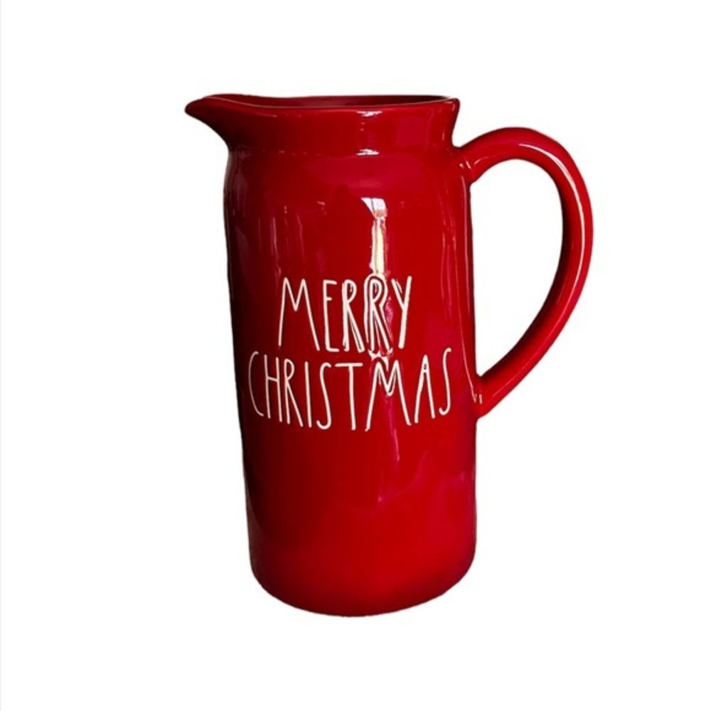 Rae Dunn Tall Open Pitcher MERRY CHRISTMAS - NWT